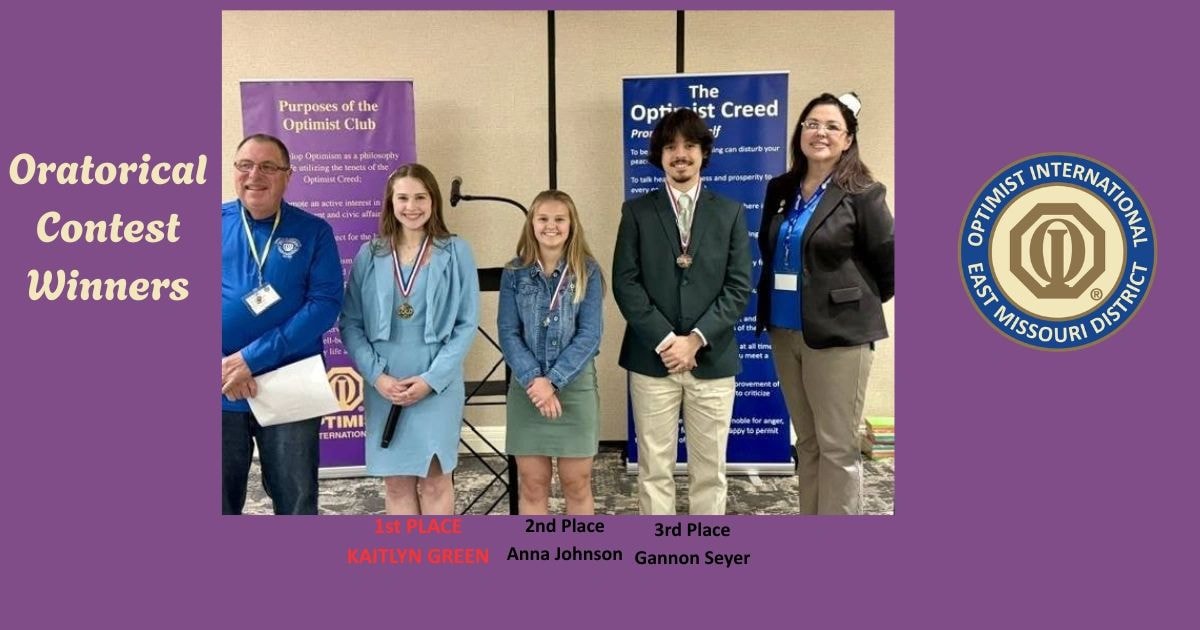 2026 East Missouri Optimist Oratorical Contest winners